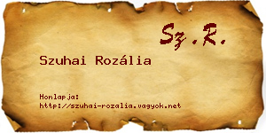 Szuhai Rozália névjegykártya